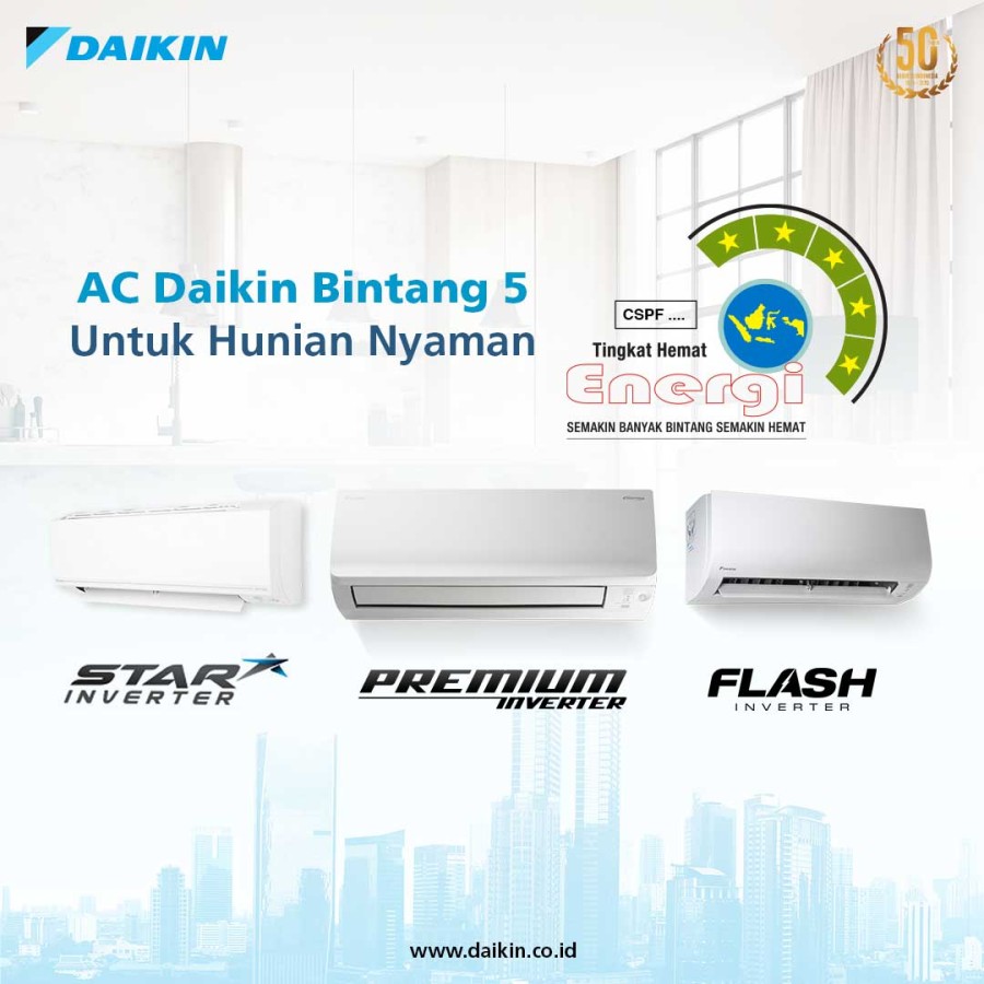 Daikin AC Split Premium High Inverter Thailand 2 PK - FTKM50SVM4 | FTKM50